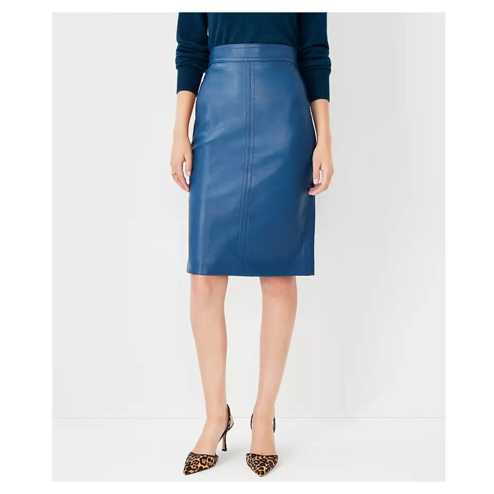 Ann Taylor Faux leather Pencil Skirt